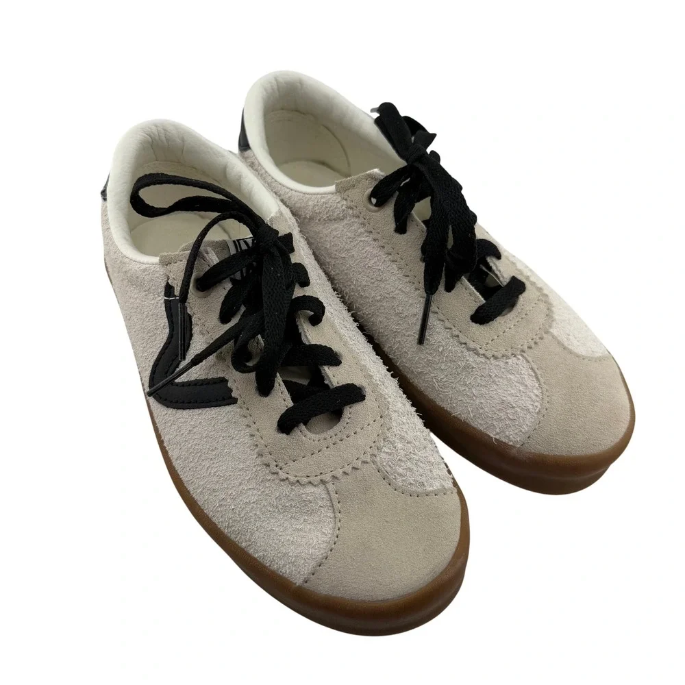 Vans Sport Low Sneakers Kids Marshmallow Black Gum Suede Size Men‎ 4 /Women 5.5